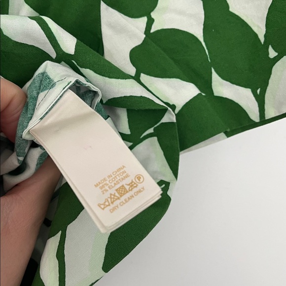 Kate Spade green leaf floral print crop top - Picture 3 of 5